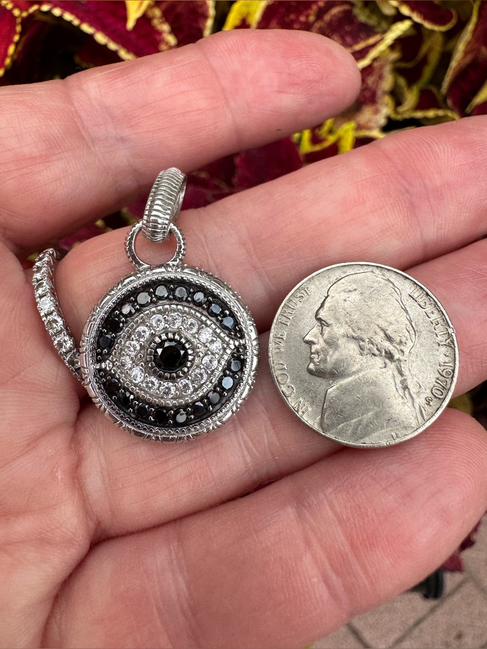 Evil Eye Charm Sterling Silver.